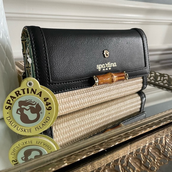 Spartina 449 Ebony Bamboo Chic Wallet - NEW - Picture 2 of 8